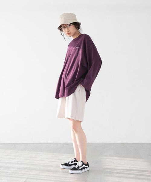 FEELING MADE(フィーリングメイド)の「FEELING MADE ソフトタッチスラブ フットボールTシャツ(Tシャツ/カットソー・メンズ・ダークグレー/ベージュ/ライム/ホワイト/パープル・MEDIUM/SMALL/LARGE)」の16枚目の写真
