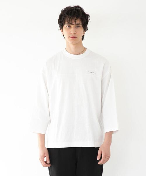 FEELING MADE(フィーリングメイド)の「FEELING MADE ソフトタッチスラブ フットボールTシャツ(Tシャツ/カットソー・メンズ・ダークグレー/ベージュ/ライム/ホワイト/パープル・MEDIUM/SMALL/LARGE)」の17枚目の写真