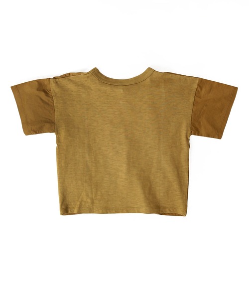 DILASH（ディラッシュ）の「布帛切替ロゴTシャツ（Tシャツ/カットソー・キッズ・キャメル/ブラック・150/110/130/140/90/120/100/80）」の9枚目の写真