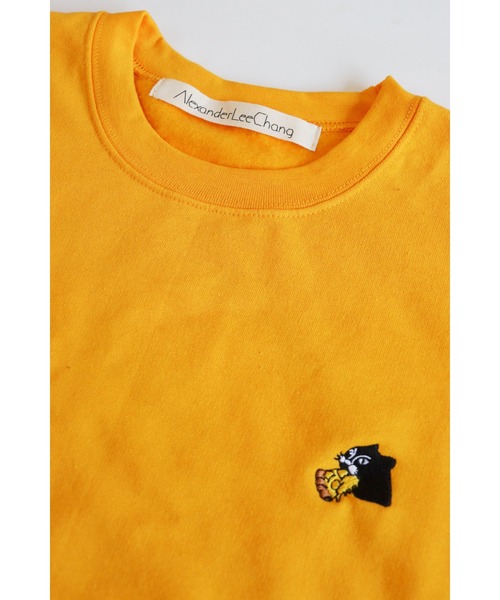 AlexanderLeeChang(アレキサンダーリーチャン)の「AlexanderLeeChang/アレキサンダーリーチャン PIZZA CAT CREW トレーナー/スウェット(スウェット・メンズ・グレー/ネイビー/イエロー・2/3/4)」の6枚目の写真