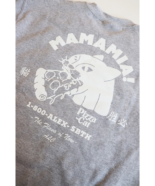 AlexanderLeeChang(アレキサンダーリーチャン)の「AlexanderLeeChang/アレキサンダーリーチャン PIZZA CAT CREW トレーナー/スウェット(スウェット・メンズ・グレー/ネイビー/イエロー・2/3/4)」の9枚目の写真