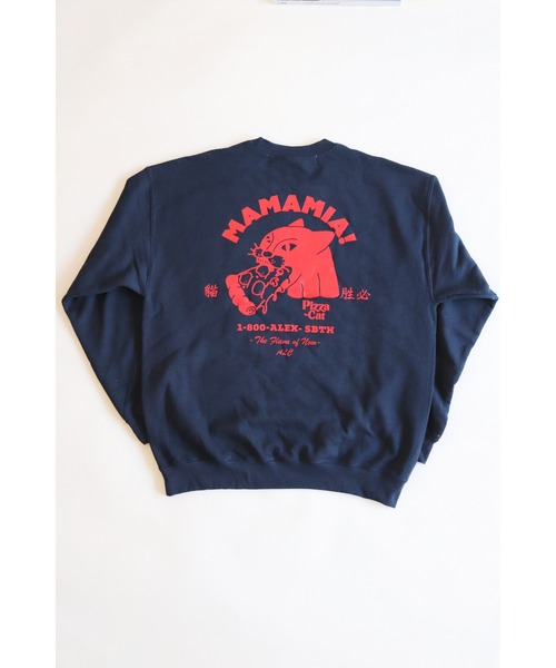 AlexanderLeeChang(アレキサンダーリーチャン)の「AlexanderLeeChang/アレキサンダーリーチャン PIZZA CAT CREW トレーナー/スウェット(スウェット・メンズ・グレー/ネイビー/イエロー・2/3/4)」の10枚目の写真