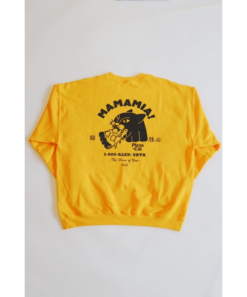 AlexanderLeeChang(アレキサンダーリーチャン)の「AlexanderLeeChang/アレキサンダーリーチャン PIZZA CAT CREW トレーナー/スウェット(スウェット・メンズ・グレー/ネイビー/イエロー・2/3/4)」の22枚目の写真