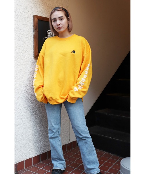 AlexanderLeeChang(アレキサンダーリーチャン)の「AlexanderLeeChang/アレキサンダーリーチャン PIZZA CAT CREW トレーナー/スウェット(スウェット・メンズ・グレー/ネイビー/イエロー・2/3/4)」の8枚目の写真