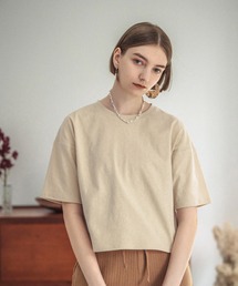 ACCL | 5分袖ボックスクルーネックTシャツ(Tシャツ/カットソー)