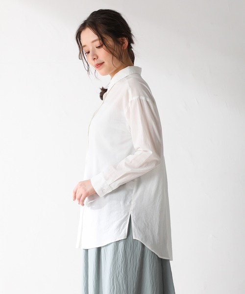 Honeys（ハニーズ）の「チュニックシャツ（シャツ/ブラウス・レディース・ベージュ/ミント/ブラック/ホワイト/ピンク・M/LL/L）」の20枚目の写真