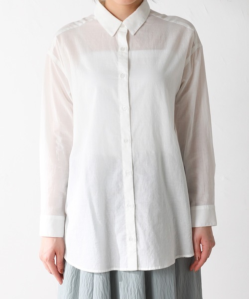 Honeys（ハニーズ）の「チュニックシャツ（シャツ/ブラウス・レディース・ベージュ/ミント/ブラック/ホワイト/ピンク・M/LL/L）」の14枚目の写真