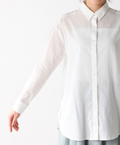 Honeys（ハニーズ）の「チュニックシャツ（シャツ/ブラウス・レディース・ベージュ/ミント/ブラック/ホワイト/ピンク・M/LL/L）」の11枚目の写真