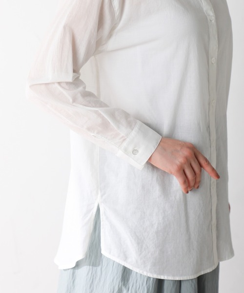 Honeys（ハニーズ）の「チュニックシャツ（シャツ/ブラウス・レディース・ベージュ/ミント/ブラック/ホワイト/ピンク・M/LL/L）」の13枚目の写真