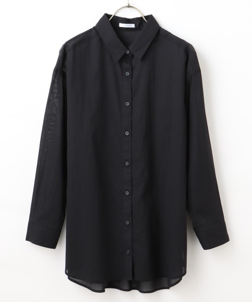 Honeys（ハニーズ）の「チュニックシャツ（シャツ/ブラウス・レディース・ベージュ/ミント/ブラック/ホワイト/ピンク・M/LL/L）」の17枚目の写真