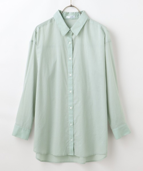 Honeys（ハニーズ）の「チュニックシャツ（シャツ/ブラウス・レディース・ベージュ/ミント/ブラック/ホワイト/ピンク・M/LL/L）」の19枚目の写真