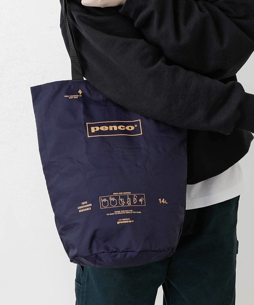 Penco(ペンコ)の「Penco ペンコ バケットトート エコバッグ マルシェバッグ リフレクター(エコバッグ/サブバッグ・メンズ・ホワイト/ダークグリーン/ベージュ/ネイビー/オレンジ/ブラック・FREE)」の1枚目の写真