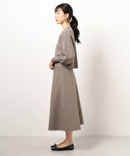 N.（N. Natural Beauty Basic）（エヌエヌナチュラルビューティーベーシック）の「ハイウエストニットスカートセットアップ（ワンピース・レディース・ベージュ/グレー/ブルー系その他・MEDIUM）」の5枚目の写真