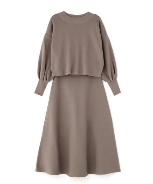 N.（N. Natural Beauty Basic）（エヌエヌナチュラルビューティーベーシック）の「ハイウエストニットスカートセットアップ（ワンピース・レディース・ベージュ/グレー/ブルー系その他・MEDIUM）」の16枚目の写真