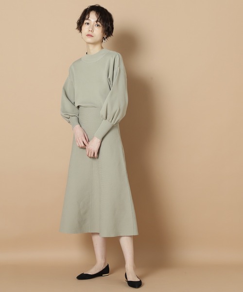 N.（N. Natural Beauty Basic）（エヌエヌナチュラルビューティーベーシック）の「ハイウエストニットスカートセットアップ（ワンピース・レディース・ベージュ/グレー/ブルー系その他・MEDIUM）」の19枚目の写真