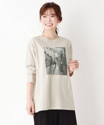 ◆【M-LL/USAコットン】フォトプリント ロンT