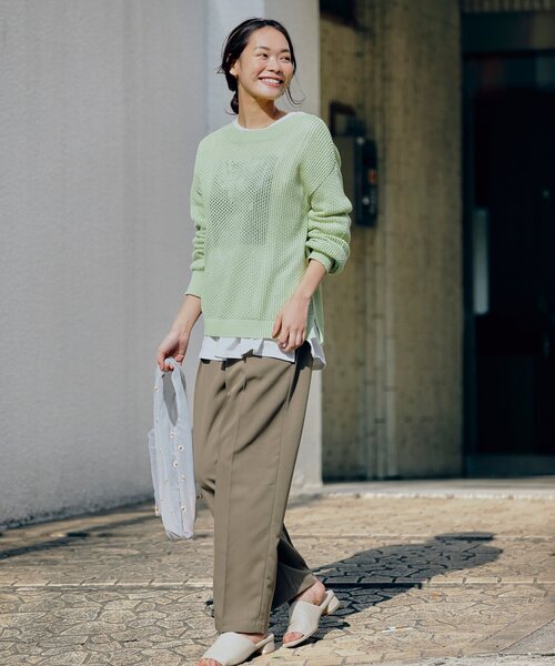 pink adobe（ピンクアドベ）の「◆【M-LL/USAコットン】フォトプリント ロンT（Tシャツ/カットソー・レディース・オフホワイト/ライトグレー/チャコールグレー/ベビーピンク・38/40/42）」の7枚目の写真