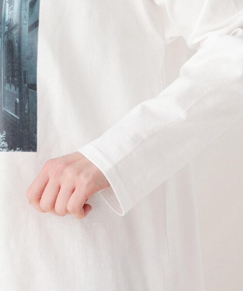 pink adobe（ピンクアドベ）の「◆【M-LL/USAコットン】フォトプリント ロンT（Tシャツ/カットソー・レディース・オフホワイト/ライトグレー/チャコールグレー/ベビーピンク・38/40/42）」の6枚目の写真