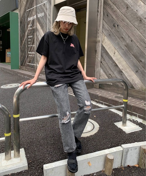 RASVOA(ラスボア)の「シンプルフリンジバケットハット(ハット・レディース・ブラック/オフホワイト・FREE)」の15枚目の写真