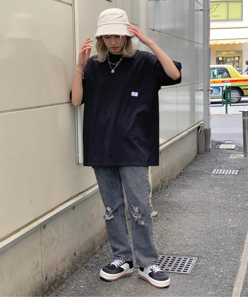 RASVOA(ラスボア)の「シンプルフリンジバケットハット(ハット・レディース・ブラック/オフホワイト・FREE)」の16枚目の写真