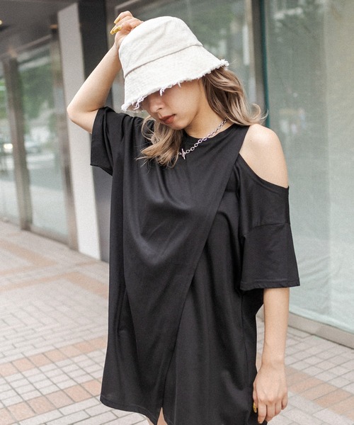 RASVOA(ラスボア)の「シンプルフリンジバケットハット(ハット・レディース・ブラック/オフホワイト・FREE)」の21枚目の写真