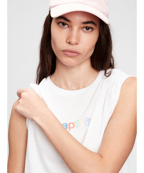 GAP（ギャップ）の「Gapロゴ シュランケンtシャツ（Tシャツ/カットソー・レディース・ホワイト/ピンク/その他・M/XS/XXS/L/S）」の6枚目の写真