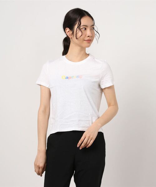 GAP（ギャップ）の「Gapロゴ シュランケンtシャツ（Tシャツ/カットソー・レディース・ホワイト/ピンク/その他・M/XS/XXS/L/S）」の8枚目の写真