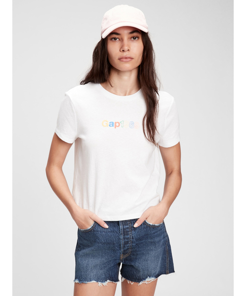 GAP（ギャップ）の「Gapロゴ シュランケンtシャツ（Tシャツ/カットソー・レディース・ホワイト/ピンク/その他・M/XS/XXS/L/S）」の17枚目の写真