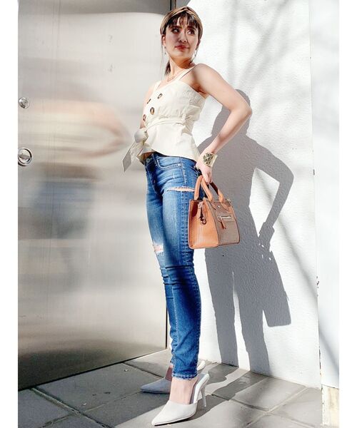 GYDA（ジェイダ）の「BOTH SIDE RIPPEDデニムスキニーパンツ（デニムパンツ・レディース・ライトブルー/ブルー・SMALL/MEDIUM/X-SMALL）」の11枚目の写真