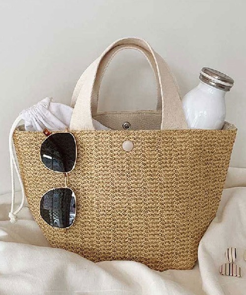 meJane（ミージェーン）の「カゴバッグラタントート【ZOZOTOWN限定】（トートバッグ・レディース・ホワイト/ブラック・FREE）」の6枚目の写真