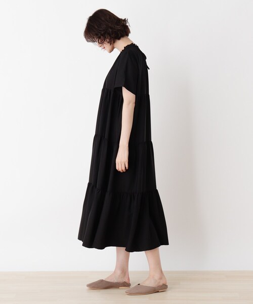 SHOO・LA・RUE（シューラルー）の「◆ティアードリボンワンピース（ワンピース・レディース・ブラック/ダークグリーン・00）」の8枚目の写真