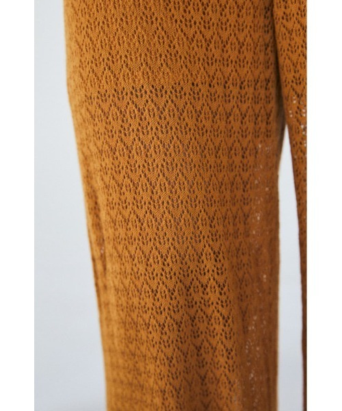 MOUSSY（マウジー）の「CROCHET LIKE WIDE パンツ（その他パンツ・レディース・キャメル/ライトグリーン/アイボリー/ブラック・2/1）」の8枚目の写真