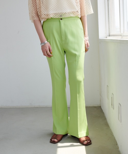 DISCOAT（ディスコート）の「センタープレススラックスパンツ（その他パンツ・レディース・ブラック/オレンジ/アイボリー/パープル/ブラウン/ピンク/グリーン/イエロー/ライム/サックスブルー/サーモンピンク/ダークグリーン/ダークブルー/レッド系その他・LARGE/MEDIUM/SMALL）」の5枚目の写真