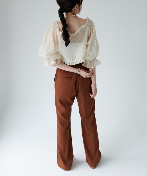 DISCOAT（ディスコート）の「センタープレススラックスパンツ（その他パンツ・レディース・ブラック/オレンジ/アイボリー/パープル/ブラウン/ピンク/グリーン/イエロー/ライム/サックスブルー/サーモンピンク/ダークグリーン/ダークブルー/レッド系その他・LARGE/MEDIUM/SMALL）」の18枚目の写真