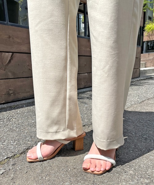 Omekashi(オメカシ)の「ダブルタックパンツ(スラックス・レディース・ブラック/パープル/アイボリー・38/36)」の12枚目の写真