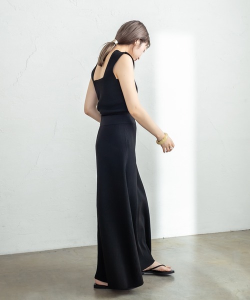 mystic（ミスティック）の「ニットリブタンクトップ（タンクトップ・レディース・ブラック/ピンク/イエロー/オレンジ/アイボリー・FREE）」の15枚目の写真