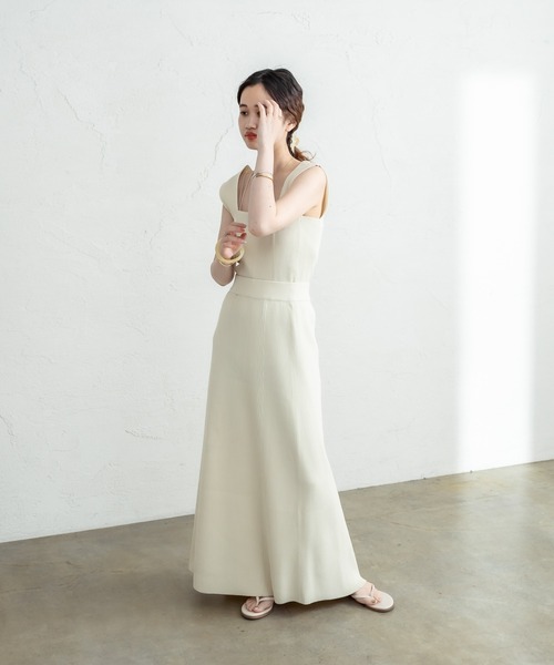 mystic（ミスティック）の「ニットリブタンクトップ（タンクトップ・レディース・ブラック/ピンク/イエロー/オレンジ/アイボリー・FREE）」の16枚目の写真