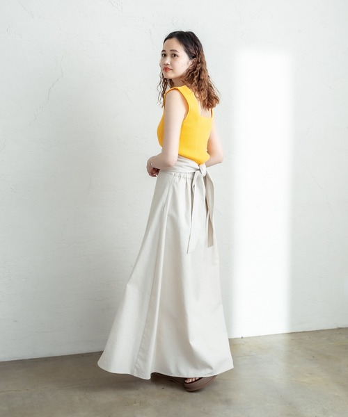 mystic（ミスティック）の「ニットリブタンクトップ（タンクトップ・レディース・ブラック/ピンク/イエロー/オレンジ/アイボリー・FREE）」の17枚目の写真