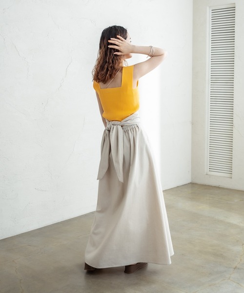 mystic（ミスティック）の「ニットリブタンクトップ（タンクトップ・レディース・ブラック/ピンク/イエロー/オレンジ/アイボリー・FREE）」の20枚目の写真