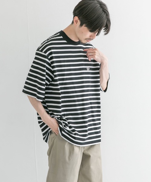 Scye（サイ）の「『別注』Scye×URBAN RESEARCH　40/2度詰天竺ボーダーT-SHIRTS（Tシャツ/カットソー・メンズ・ブラック/ブルー/ベージュ・38/40/36）」の16枚目の写真