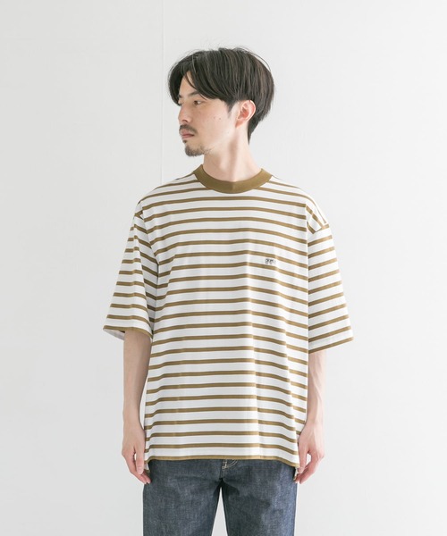 Scye（サイ）の「『別注』Scye×URBAN RESEARCH　40/2度詰天竺ボーダーT-SHIRTS（Tシャツ/カットソー・メンズ・ブラック/ブルー/ベージュ・38/40/36）」の9枚目の写真