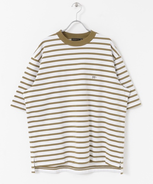 Scye（サイ）の「『別注』Scye×URBAN RESEARCH　40/2度詰天竺ボーダーT-SHIRTS（Tシャツ/カットソー・メンズ・ブラック/ブルー/ベージュ・38/40/36）」の5枚目の写真