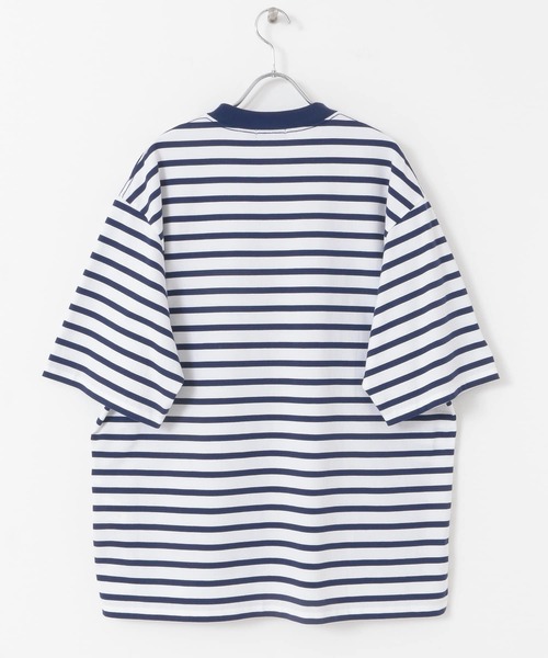 Scye（サイ）の「『別注』Scye×URBAN RESEARCH　40/2度詰天竺ボーダーT-SHIRTS（Tシャツ/カットソー・メンズ・ブラック/ブルー/ベージュ・38/40/36）」の19枚目の写真