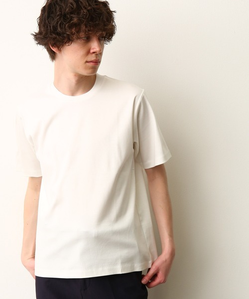 JUNRED（ジュンレッド）の「バックハイネックショートスリーブＴ（Tシャツ/カットソー・メンズ・ホワイト/ネイビー/グレー/カーキ/ライトグレー/チャコールグレー/ホワイト系その他・L/M/LL）」の2枚目の写真