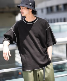 niko and... | 配色ステッチワッフルＴシャツ(Tシャツ/カットソー)