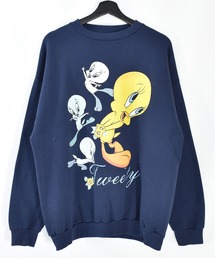 【ヴィンテージ古着】90's LOONEY TUNES/ルーニー・テューンズ クルーネックスウェット USA製