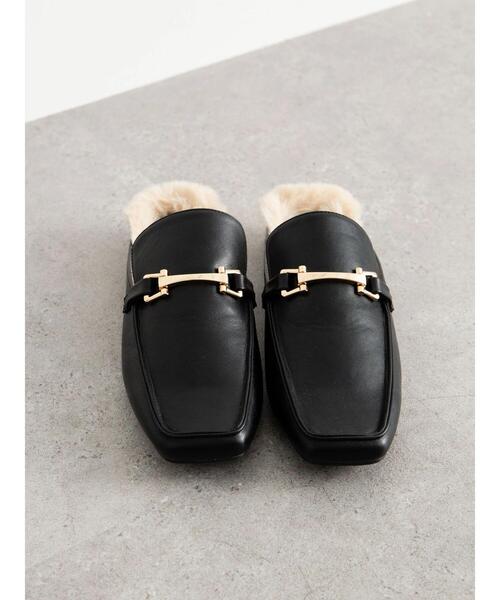 AMERICAN HOLIC（アメリカンホリック）の「EC限定　オーバーヒール中敷きファーミュール（ローファー・レディース・ブラック・S/L/M）」の15枚目の写真