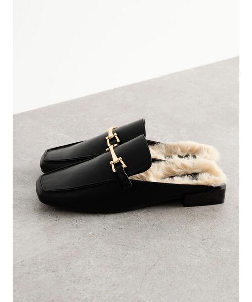 AMERICAN HOLIC（アメリカンホリック）の「EC限定　オーバーヒール中敷きファーミュール（ローファー・レディース・ブラック・S/L/M）」の16枚目の写真