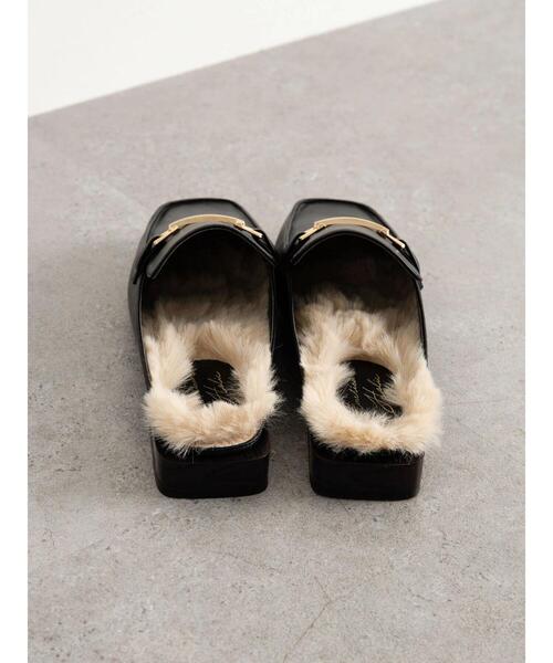 AMERICAN HOLIC（アメリカンホリック）の「EC限定　オーバーヒール中敷きファーミュール（ローファー・レディース・ブラック・S/L/M）」の17枚目の写真