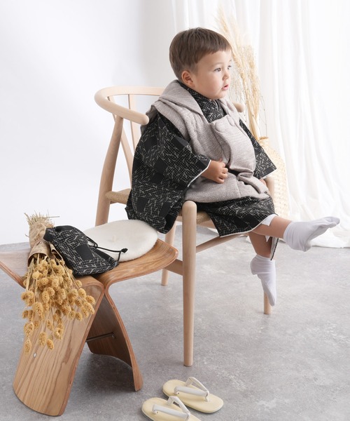 七五三男の子3歳用被布コート9点セット utatane